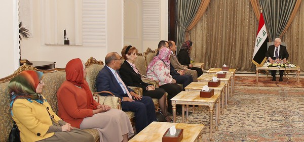 الرئيس فؤاد معصوم يجتمع بأعضاء مجلس الدولة